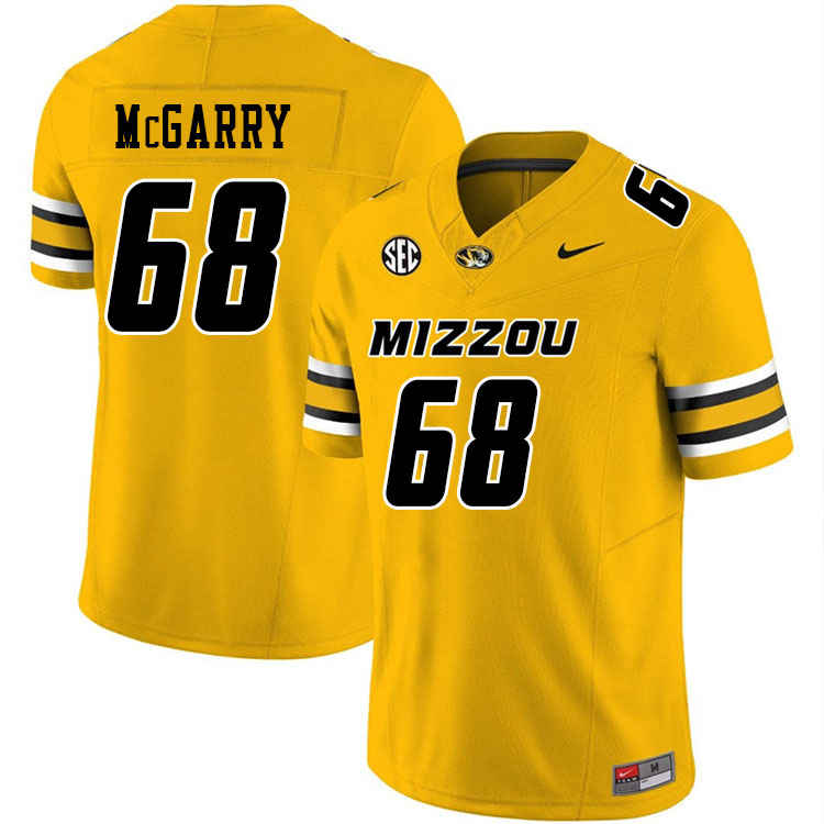 Men #68 Jack McGarry Missouri Tigers College Football Jerseys Stitched-Gold